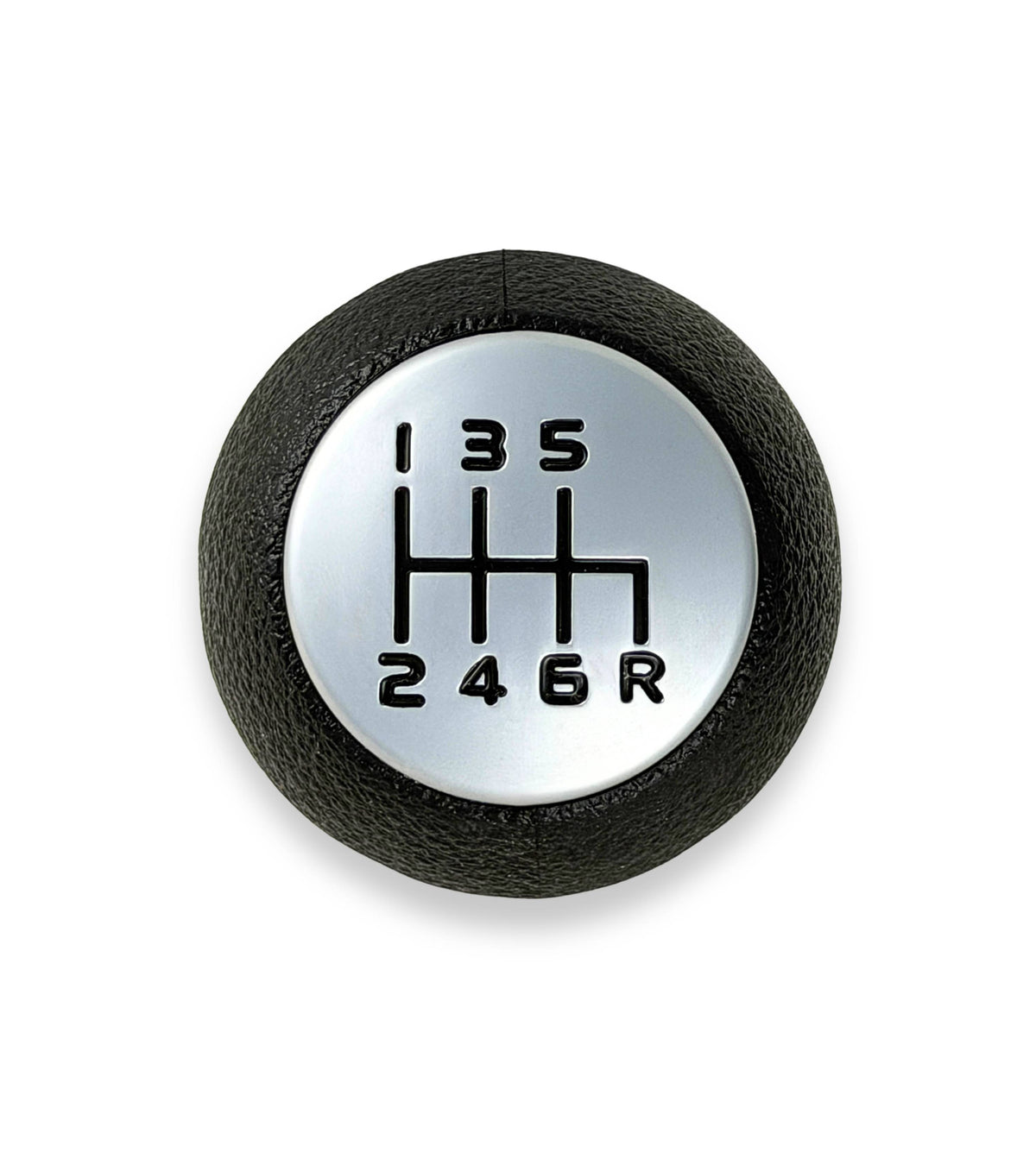 Pomello per Leva Cambio 6 Marce Compatibile con Suzuki SX4 2006-2015 Serie 1 Filettatura in Metallo, Retromarcia Basso Destra, Nero con Placca Opaca