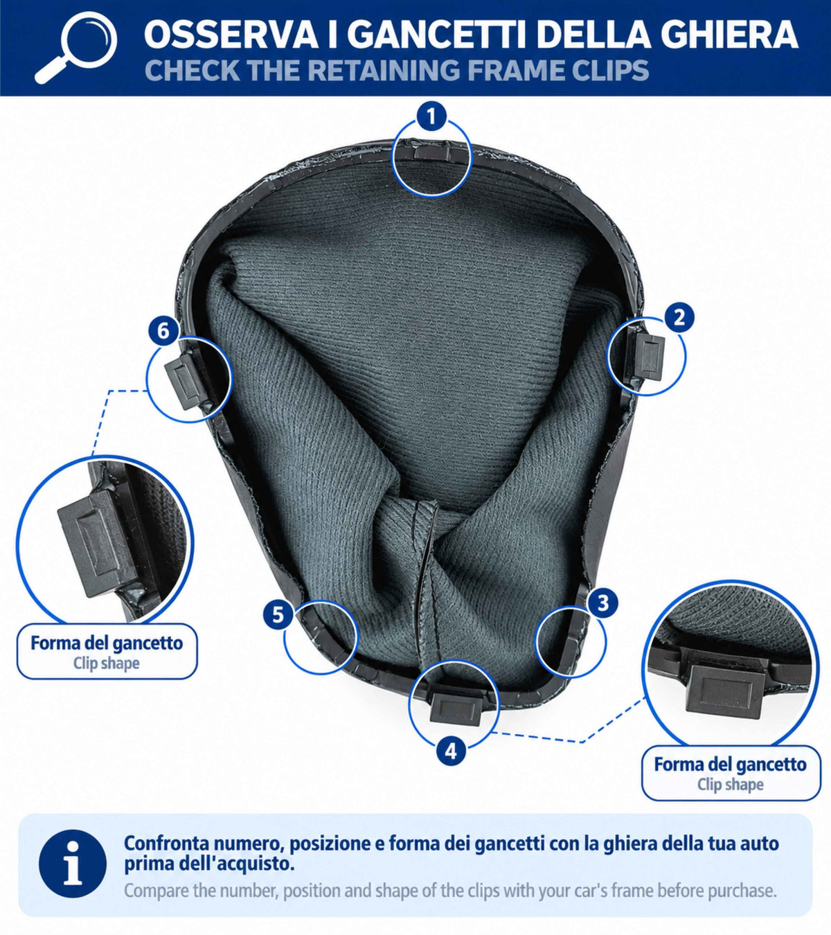 Kit Leva Cambio con Pomello Cuciture Grigie 5 Marce, Cuffia, Ghiera, Adattatore, Compatibile con Dacia Logan MCV II 2013–2022, Sandero II 2012-2021