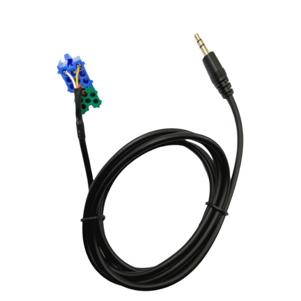 Cavo Funzione Aux con Jack Maschio da 3,5mm Per Autoradio Visteon Compatibile con Fiat Bravo Dal 2007 per Ingresso Smartphone