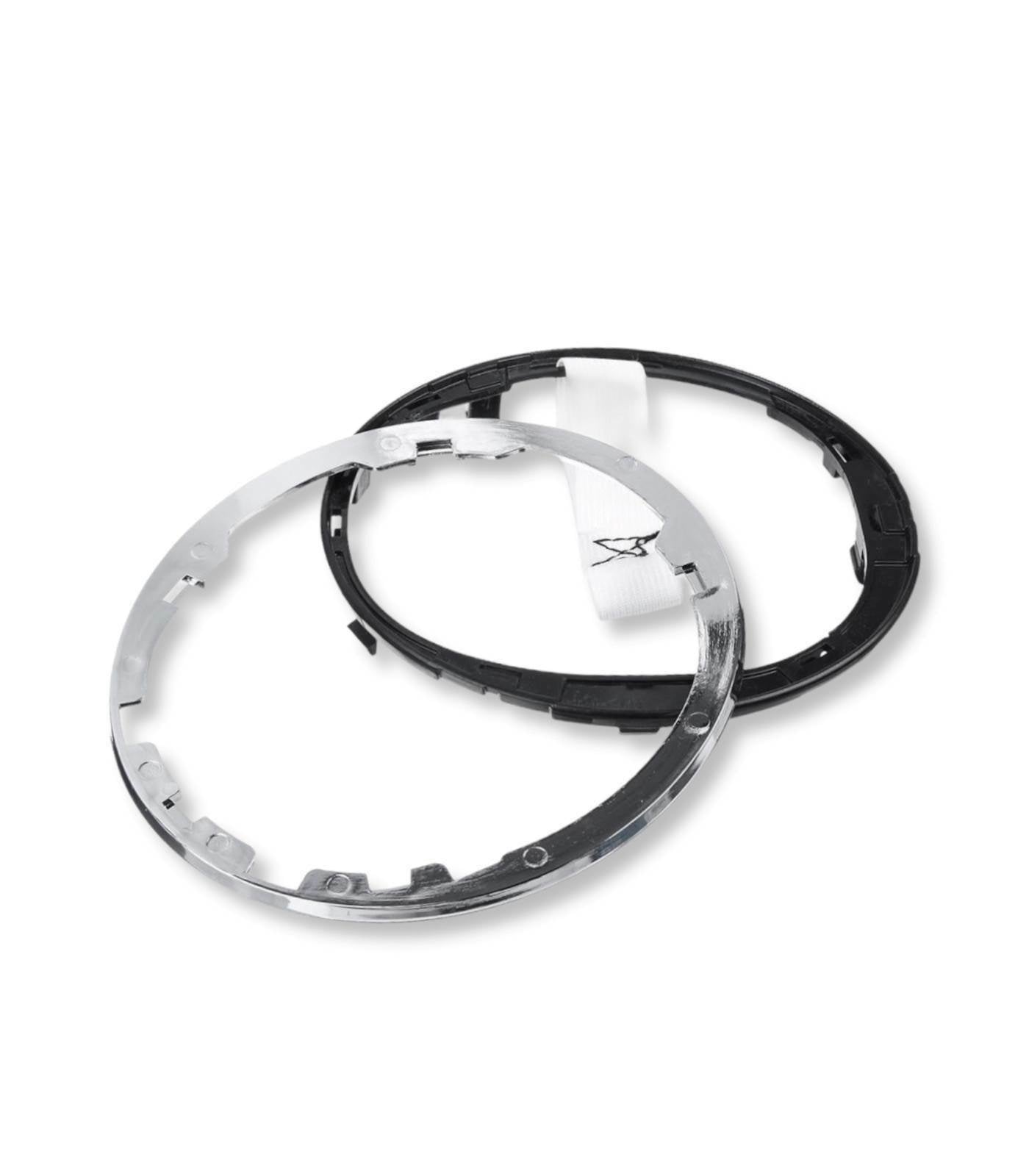 Ghiera di Ritenzione e Cornice Anello Argento Cromato Compatibile con Fiat 500, Fiat 500C dal 2007 in poi per Fissaggio Cuffia Leva del Cambio Auto Compatibile con codice OEM 71775051