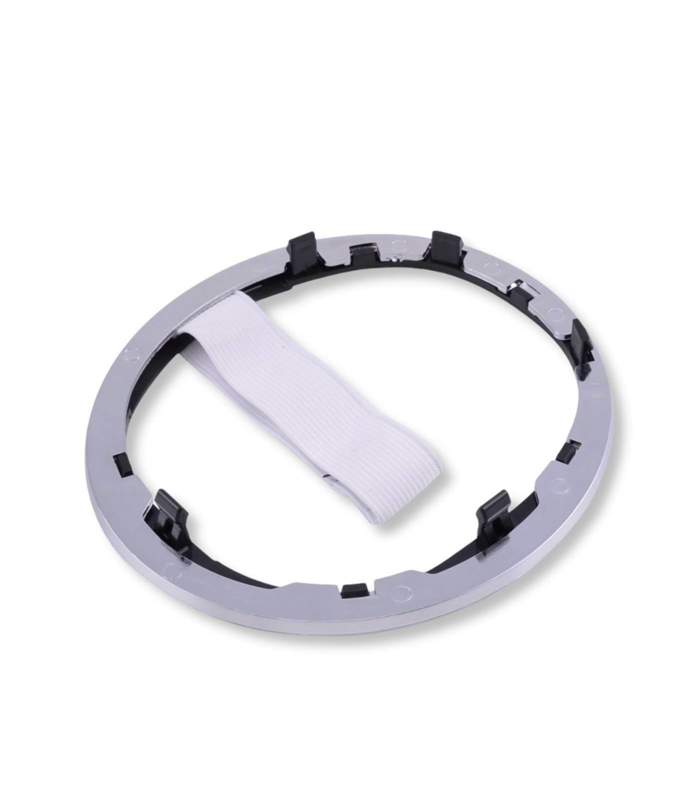 Ghiera di Ritenzione e Cornice Anello Argento Cromato Compatibile con Fiat 500, Fiat 500C dal 2007 in poi per Fissaggio Cuffia Leva del Cambio Auto Compatibile con codice OEM 71775051