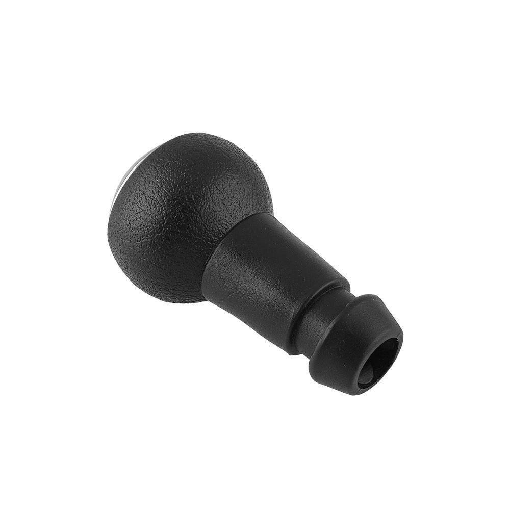Pomello Leva Cambio Auto 5 Marce E Retromarcia Per Autovetture Nero E Argento Con Rifiniture Chrome Antipolvere