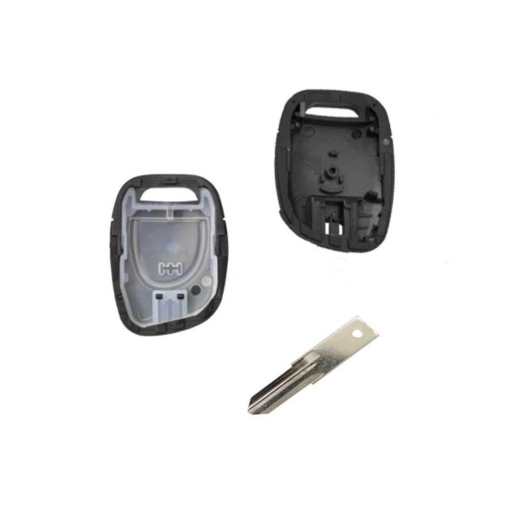 Guscio e Lama per Chiave Telecomando 1 Tasto Compatibile con Renault Clio Megane Kangoo Espace Safrane
