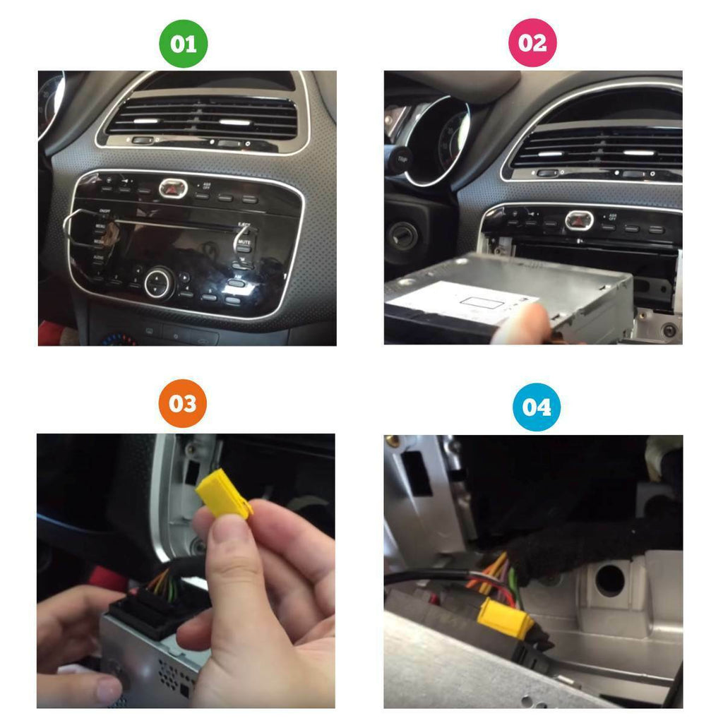 Cavo Aux Compatibile con Radio Blaupunkt, Compatibile con Fiat Grande Punto, 500, Lancia Ypsilon con Jack Maschio da 3,5mm