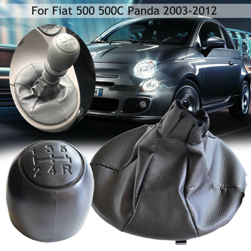 5-SPEED GEAR KNOB + HEADPHONES + RETAINING RING FOR FIAT PANDA 500 500C