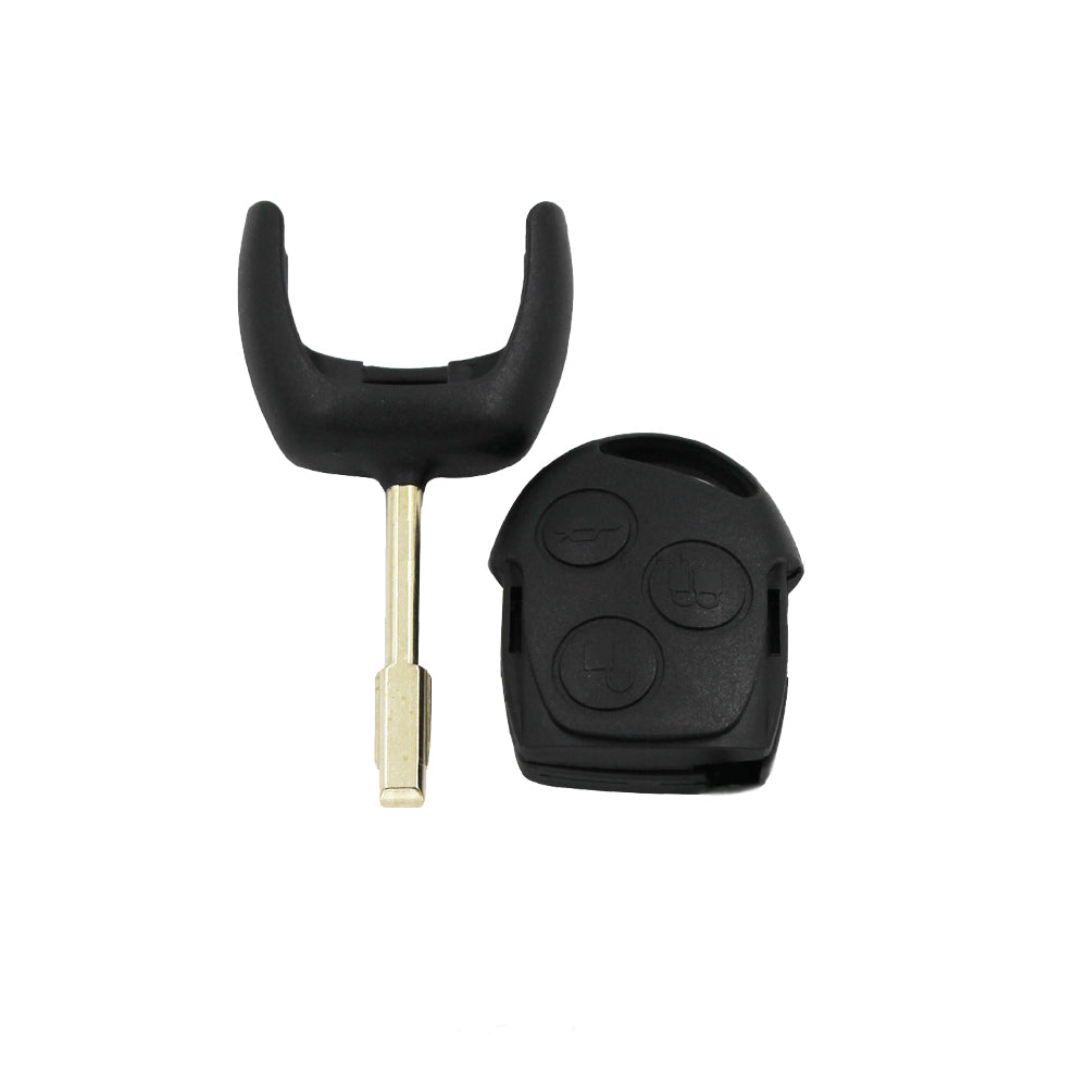 Chiave Guscio Scocca e Lama Telecomando 3 Tasti Compatibile con Ford Fiesta Focus Mondeo Ka Transit