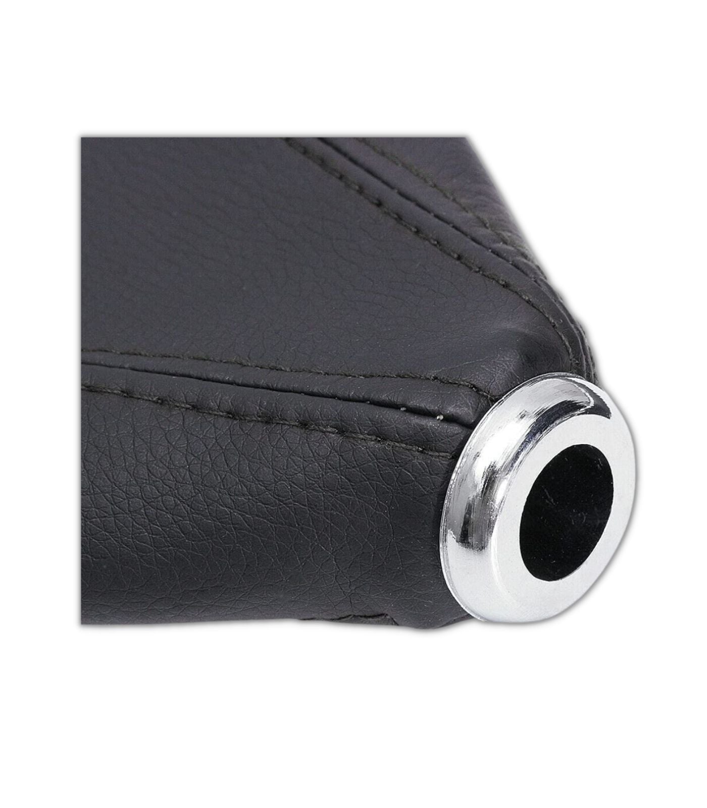 Cuffia Leva Cambio Universale in Similpelle Colore Nero e con Cuciture Nere Ricambio Universale Compatibile per Auto