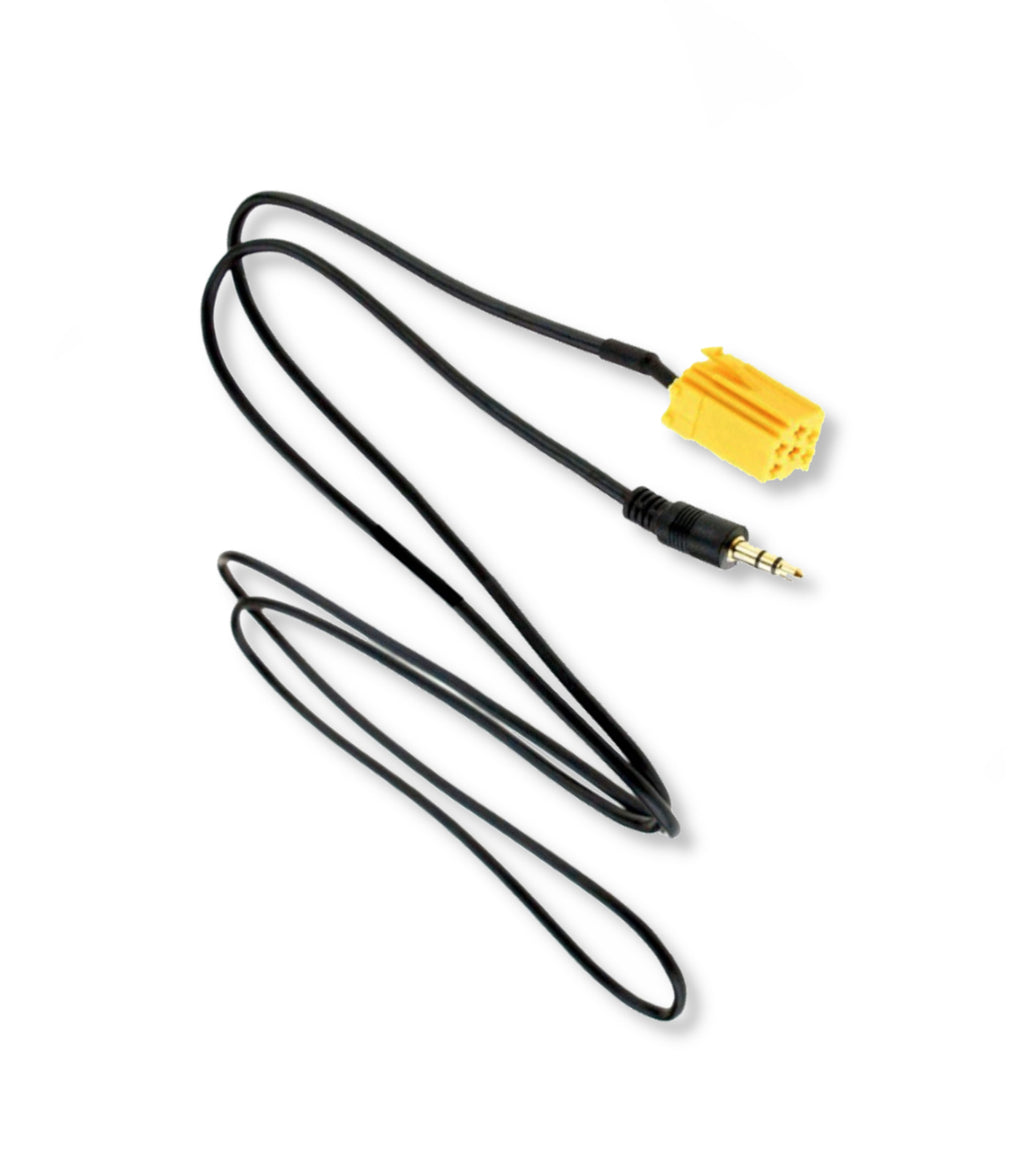 Cavo Aux Compatibile con Radio Blaupunkt, Compatibile con Fiat Grande Punto, 500, Lancia Ypsilon con Jack Maschio da 3,5mm