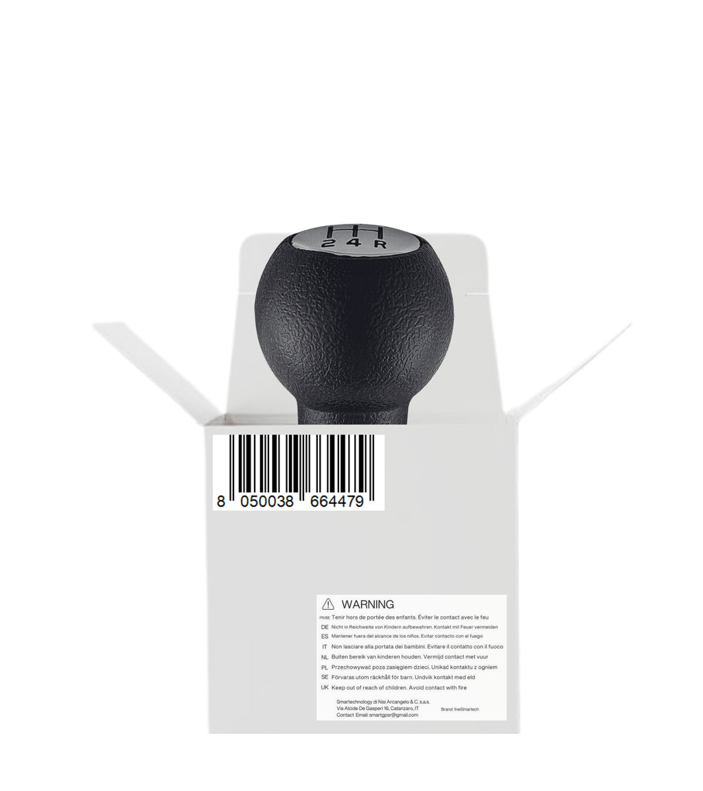 Pomello 5 Marce Compatibile con Suzuki Swift 2005-2010, Suzuki SX4 2007-2013, Suzuki ALTO 2009-2014, per Leva Cambio D, con Placca Lucida