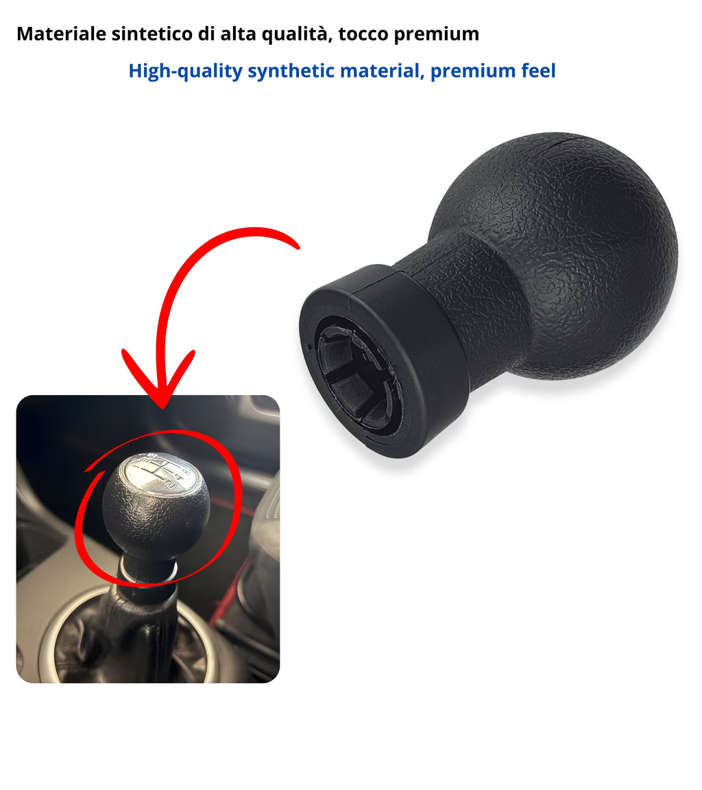 Pomello 5 Marce Compatibile con Suzuki Swift 2005-2010, Suzuki SX4 2007-2013, Suzuki ALTO 2009-2014, per Leva Cambio D, con Placca Lucida