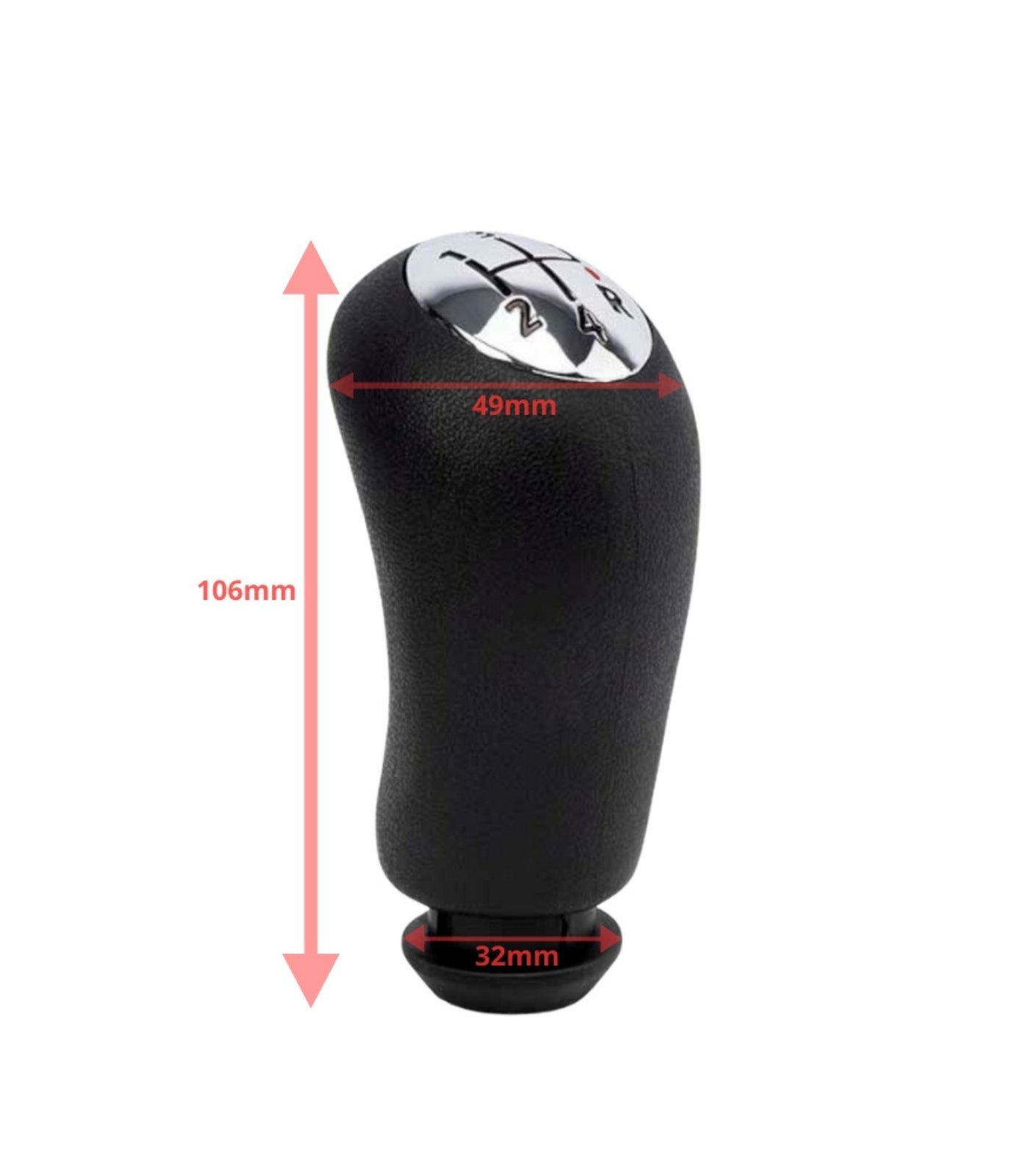 Pomello Compatibile con Renault Megane Scenic Clio Kangoo + Adattatore in plastica
