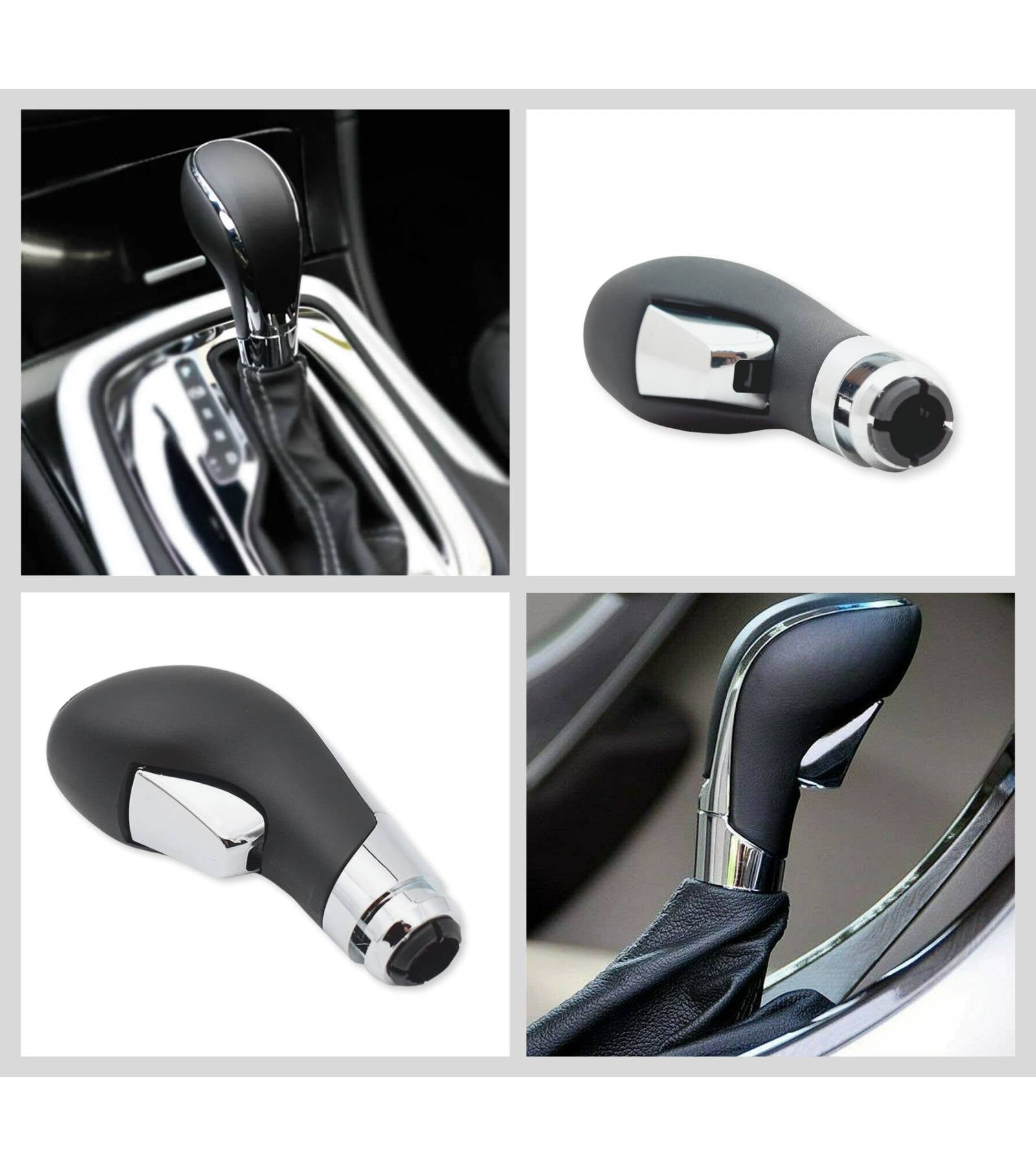 Automatic Gear Shift Knob For Opel Insignia Meriva Zafira Grey Black