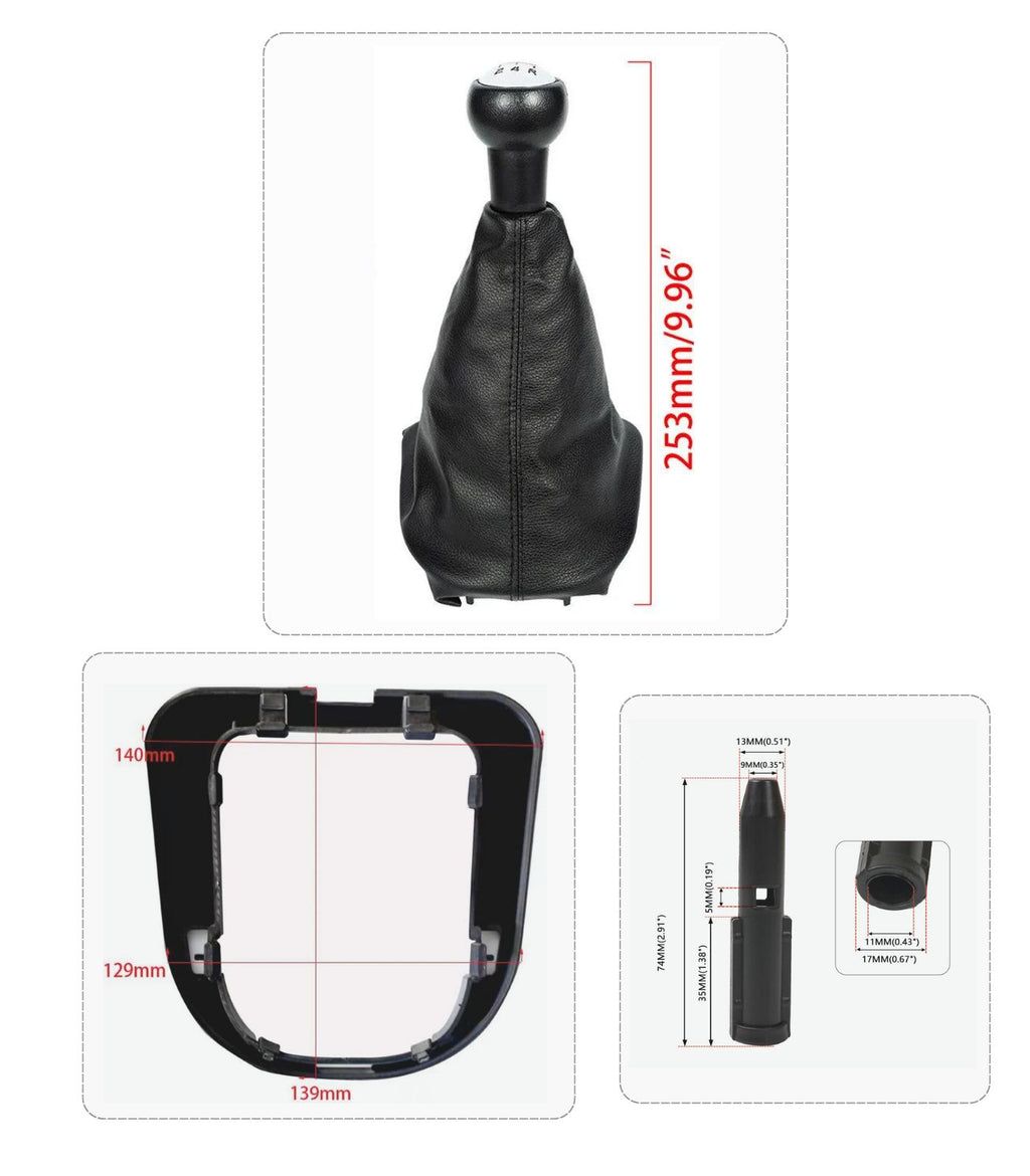 Set Knob Cap Frame and Adapter Compatible with Peugeot 207
