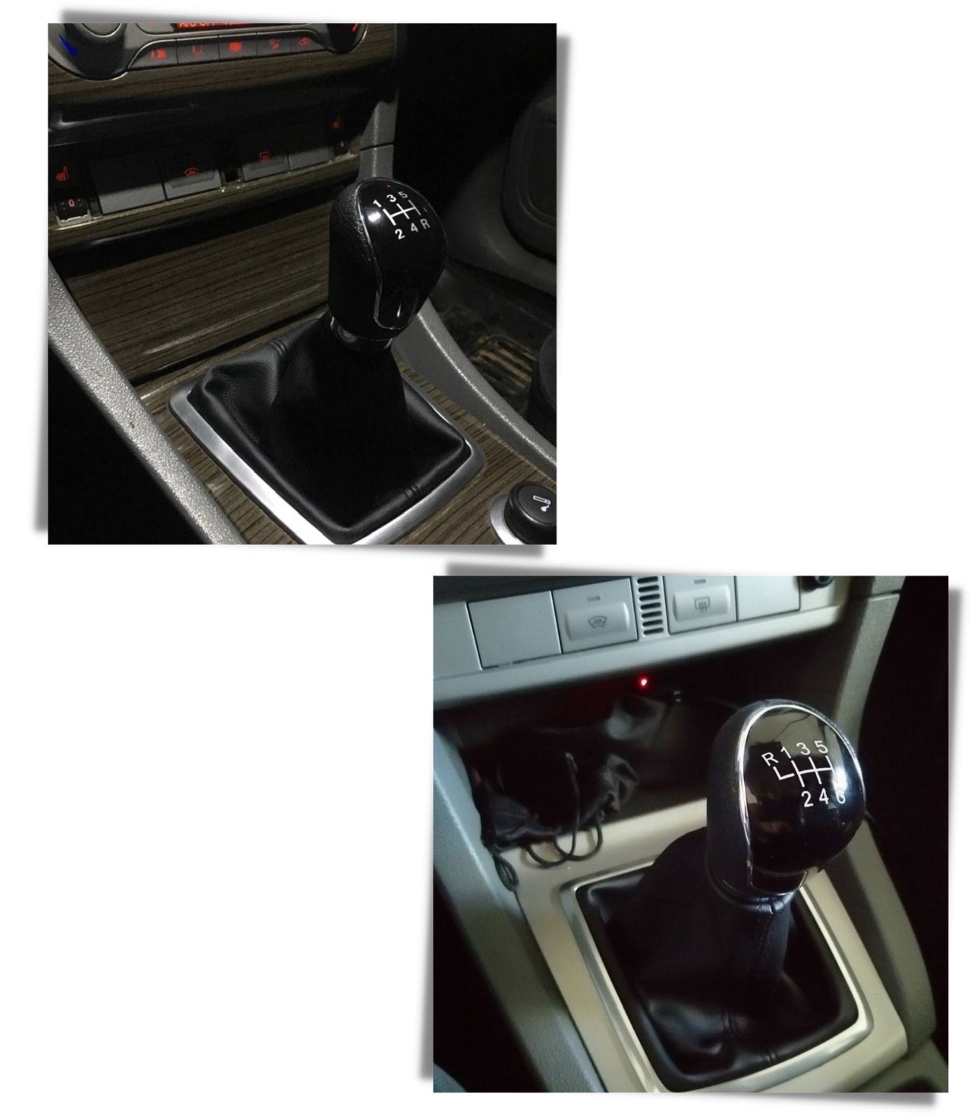 5 Speed ​​Gear Knob and Gaiter Set Compatible with Ford Focus MK2 MKII 2008-2014 with Big Frame