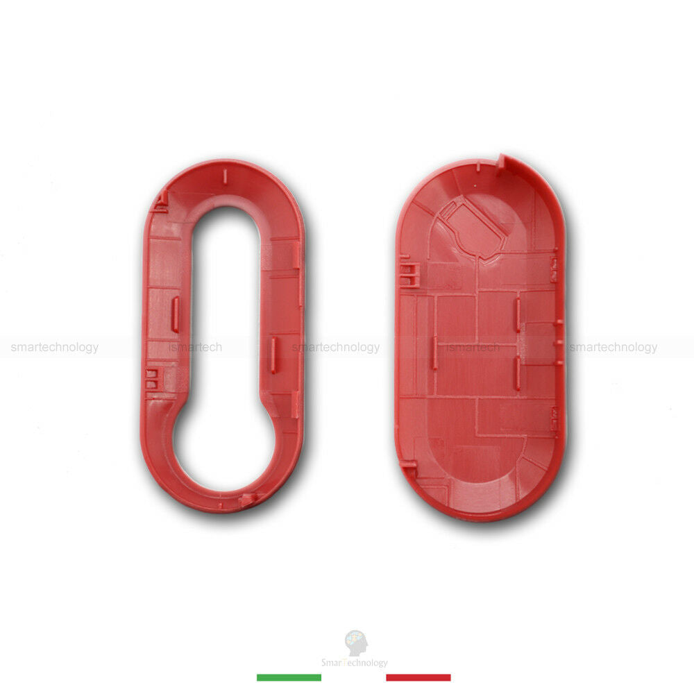 SHELL COVER VARIOUS COLORS ABS MATERIAL FOR 3 BUTTON CAR KEY SHELL FIAT 500 500L PUNTO EVO LANCIA Y MUSA DELTA (Red)