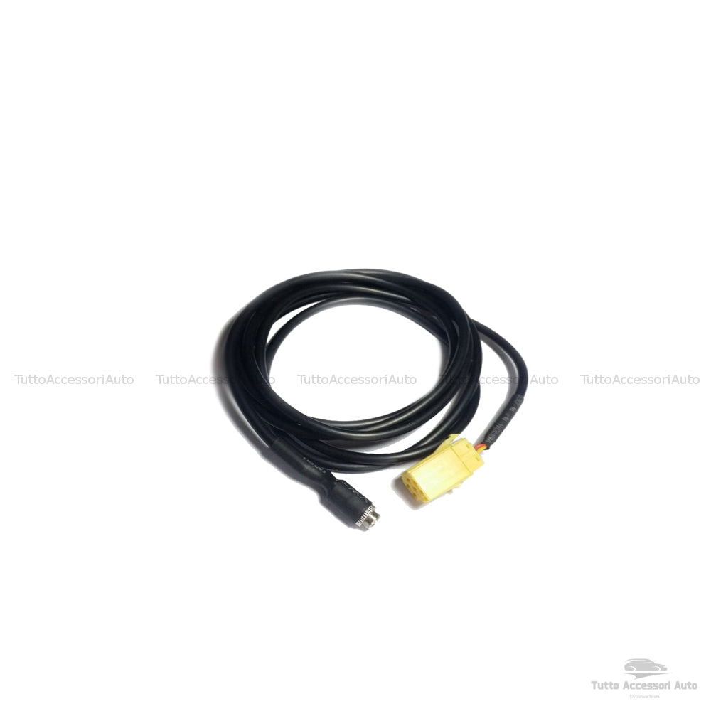 Kit Cavo Aux Jack Femmina per Fiat Grande Punto Evo Croma 500 Lancia Musa Y Alfa Autoradio Blaupunkt + Cavo Nylon Besync Grigio (gray)