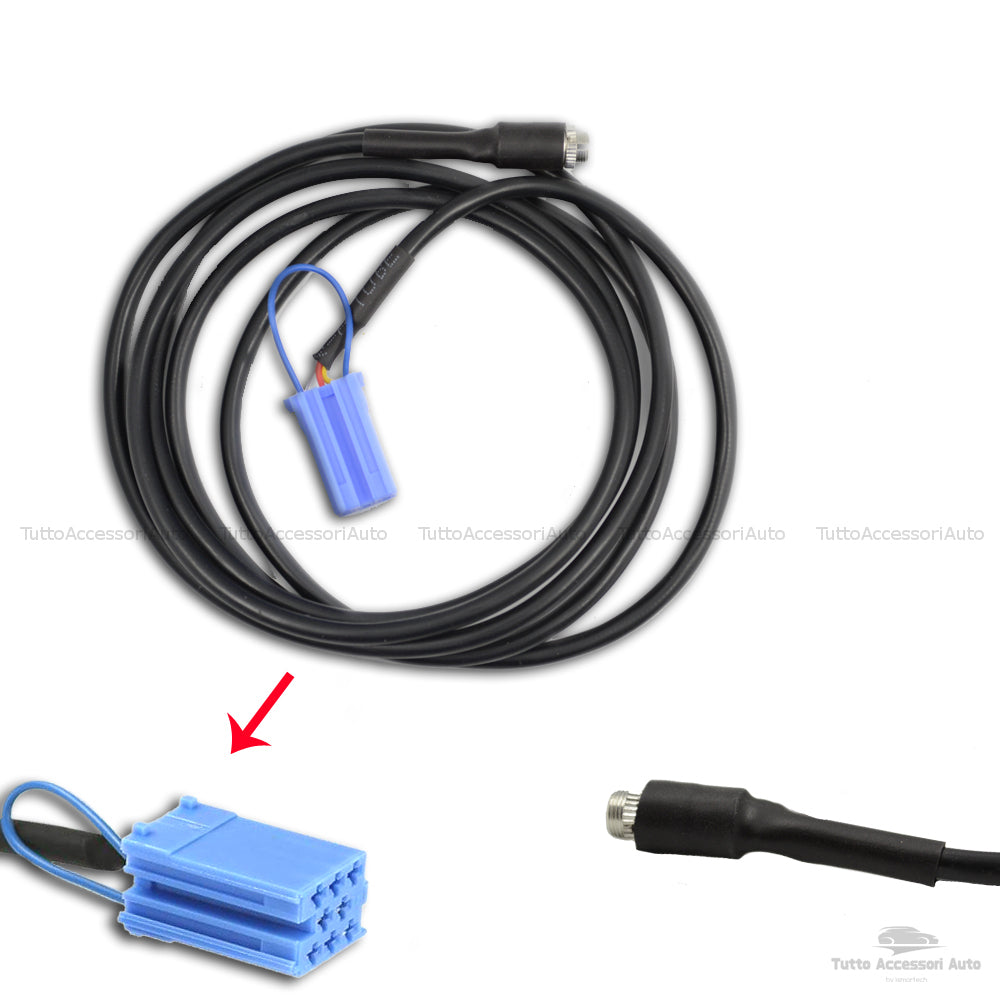 Aux cable for Delphi Bosch radio no source available compatible with Fiat 500 Grande Punto Evo Panda Female jack and jumper