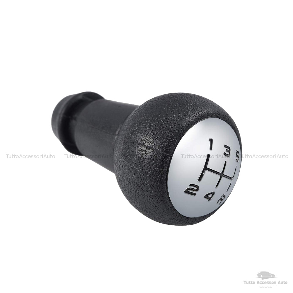Manual Car Gear Knob 5 Speed ​​and Reverse Black for Cars Vehicles Satin Finish Diameter 5 Cm