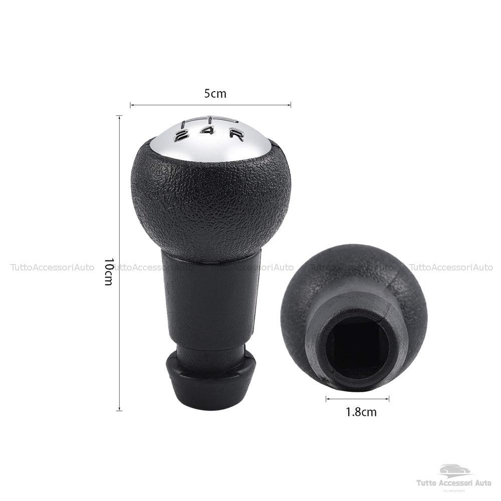 Manual Car Gear Knob 5 Speed ​​and Reverse Black for Cars Vehicles Satin Finish Diameter 5 Cm