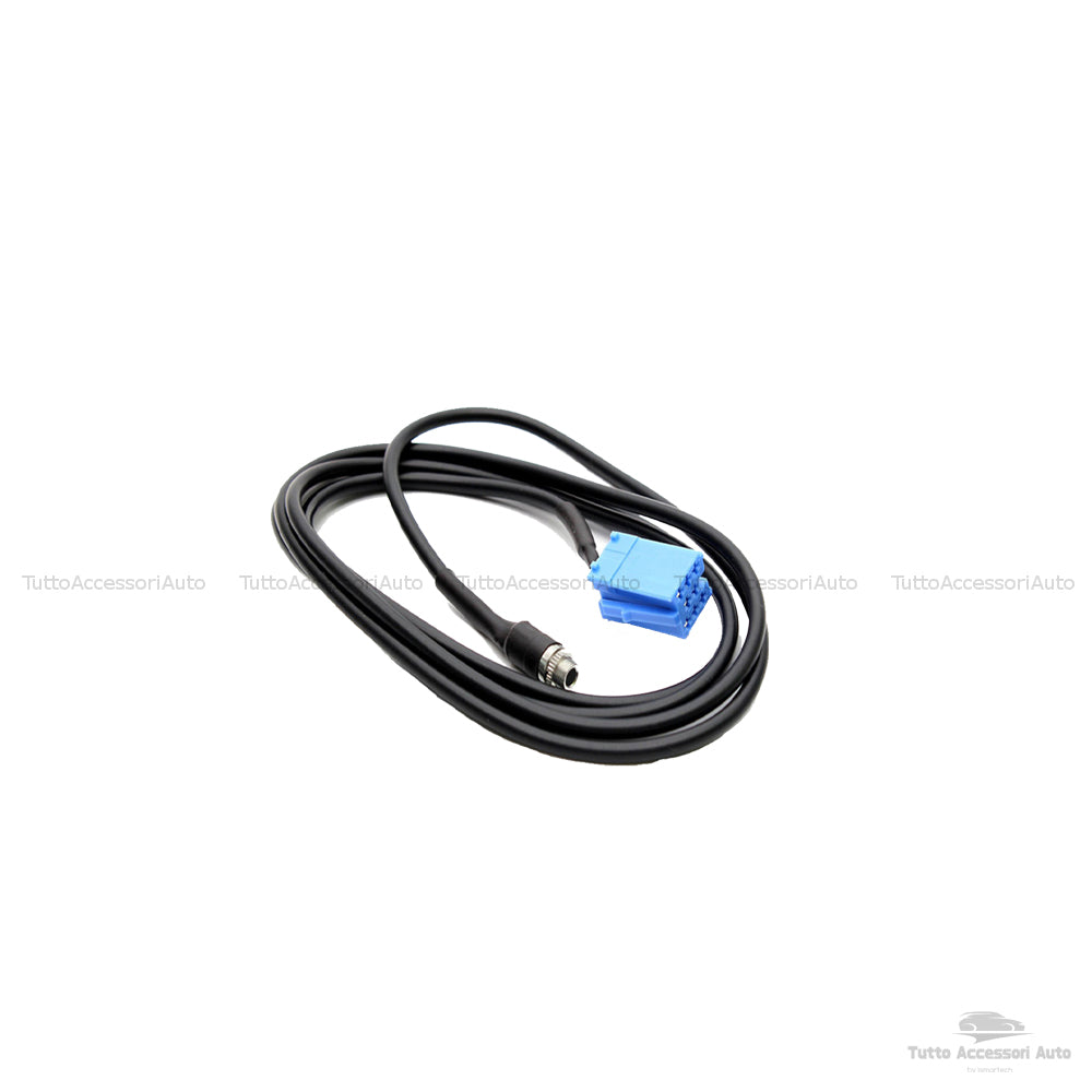 Cavo Aux Jack Femmina per Fiat Lancia Autoradio Delphi Grundig Bosch Scritta No Source Available No Blue&me + Kit Estrazione + Cavo Audio Jack Maschio