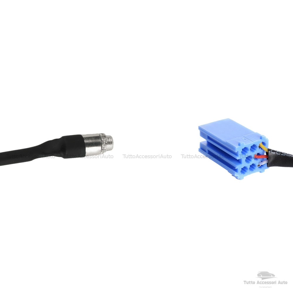 Cavo Aux Jack Femmina per Fiat Lancia Autoradio Delphi Grundig Bosch Scritta No Source Available No Blue&me + Kit Estrazione + Cavo Audio Jack Maschio