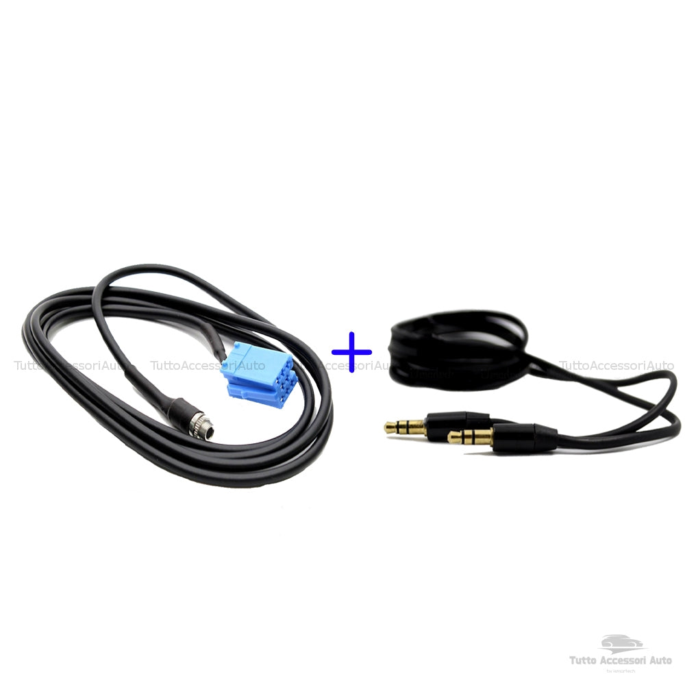 Aux Audio Cable In Female Jack For Mp3 Smartphone Iphone Car Fiat Lancia Car Radio Delphi Grundig Bosch With WritingNo Source Available No Blue&amp;Me + 3.5mm Male Jack Audio Cable