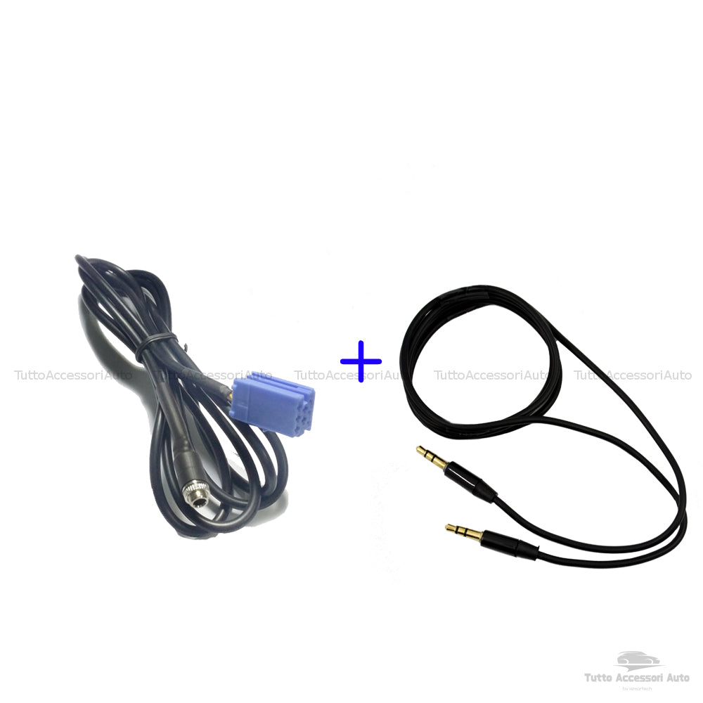 Aux Audio Cable In Female Jack For Mp3 Smartphone Iphone Car Fiat Lancia Car Radio Delphi Grundig Bosch With WritingNo Source Available No Blue&amp;Me + 3.5mm Male Jack Audio Cable