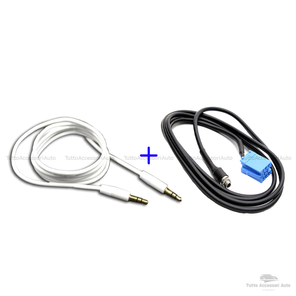 Aux Audio Cable In Female Jack For Mp3 Smartphone Iphone Car Fiat Lancia Car Radio Delphi Grundig Bosch With WritingNo Source Available No Blue&amp;Me + 3.5mm Male Jack Audio Cable