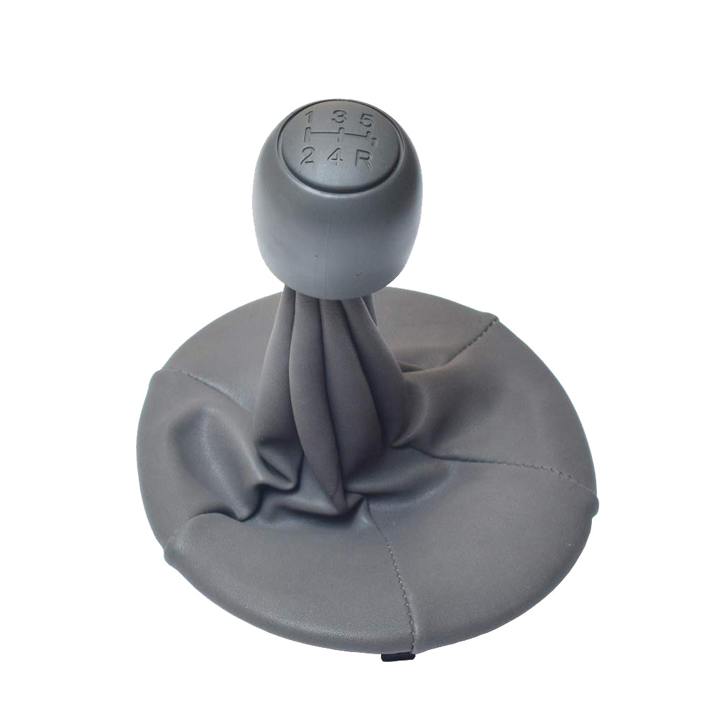 Pomello Cambio 5 Marce + Cuffia + Anello di Ritenzione Auto Fiat Panda 500 500c