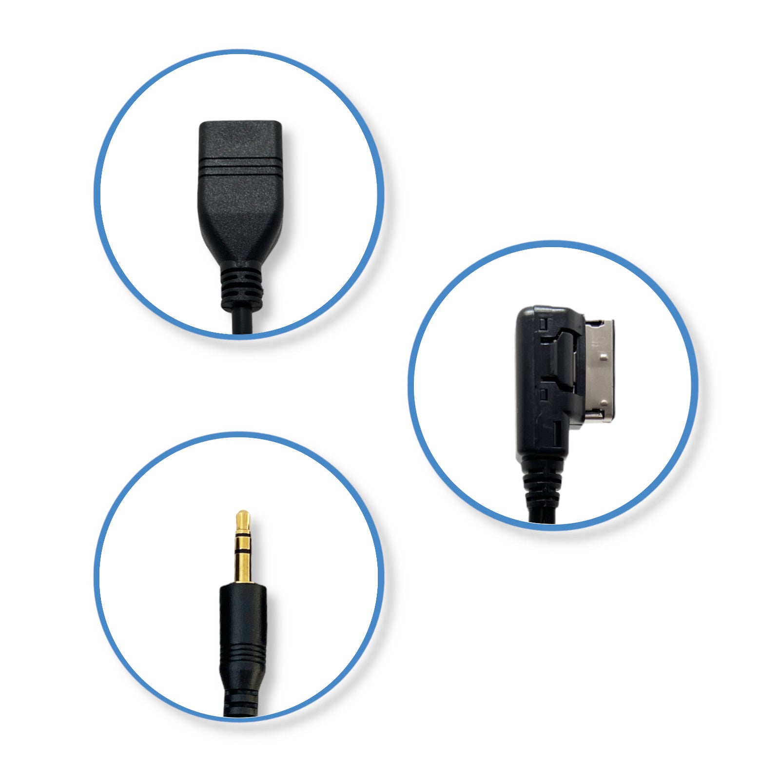 USB AUX CABLE AMI MMI AUDIO AUX COMPATIBLE WITH AUDI A3 A4 A5 VW GOLF PASSAT TOUAREG