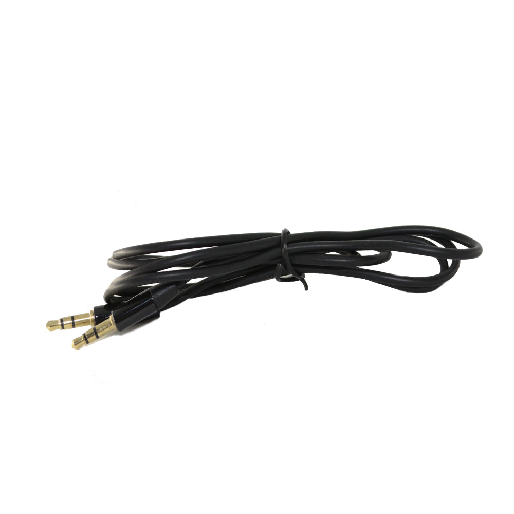 Aux Audio Cable Double Jack Male 3.5mm Rubber Coating Gold-Plated Aluminum Connectors For Smartphone Mp3 Tablet PC Audio Headphones Car Radio TV (Black)