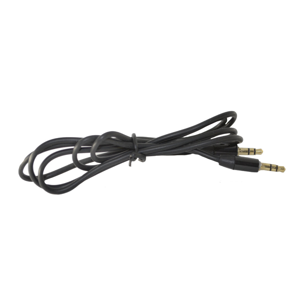 Aux Audio Cable Double Jack Male 3.5mm Rubber Coating Gold-Plated Aluminum Connectors For Smartphone Mp3 Tablet PC Audio Headphones Car Radio TV (Black)